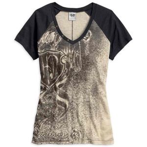 Harley-Davidson Raglan Short Sleeve Tee (NWT)